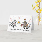 パーティーまで牛の来ホーム誕生日カード カード (黄色い花)