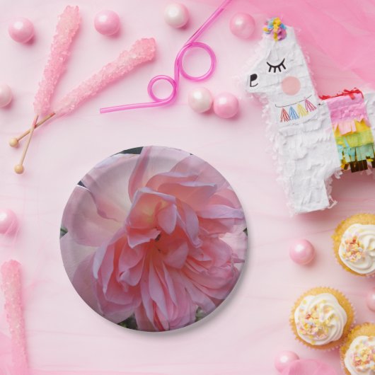 パーティーやイベントにぴったりなピンクのバラの紙皿, あなたのパーティーやイベントをより特別なものに ペーパープレート (パーティー)