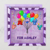 パーティーろうそく 招待状 (正面/裏面)