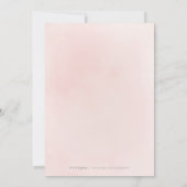 パーティーをしよう！スパークルゴールドグリッターとピンクの花 招待状 (裏面)