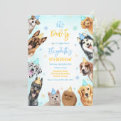 パーティーをしよう 犬のパーティー 誕生日 招待状 (スタンド正面)