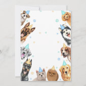 パーティーをしよう 犬のパーティー 誕生日 招待状 (裏面)