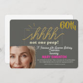 パーティーをしよう！素敵な60歳のサプライズパーティー 招待状 (正面/裏面)