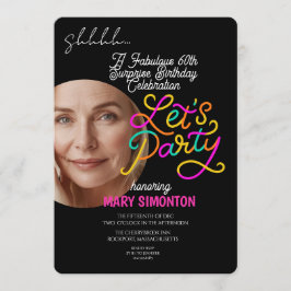 パーティーをしよう！素敵な60歳のサプライズ・セレブレーション 招待状