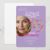 パーティーをしよう！素敵な60歳のサプライズ・セレブレーション 招待状 (正面/裏面)