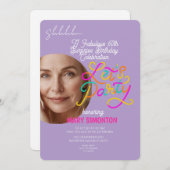 パーティーをしよう！素敵な60歳のサプライズ・パーティー 招待状 (正面/裏面)