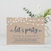 パーティーをしよう！結婚式の秘密の式の祝い 招待状 (スタンド正面)