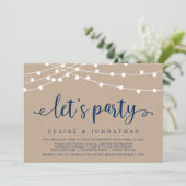 パーティーをしよう！結婚式前撮りパーティー・結婚祝い・ウェディングパーティーのお知らせ 招待状 (スタンド正面)