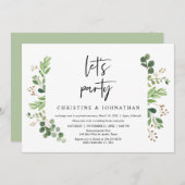 パーティーをしよう！結婚記念日のお祝い 招待状 (正面/裏面)