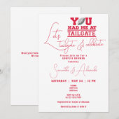 パーティーをドライブヤードで！ カップルの結婚前お祝い 招待状 (正面/裏面)