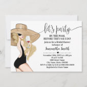 パーティーをプール別にブライダルシャワーする 招待状 (正面)