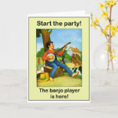 パーティーを始めて下さい! バンジョープレーヤーはここにいます! カード (黄色い花)