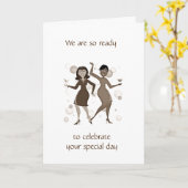 **パーティーを始めよう** 祝よ* カード (黄色い花)