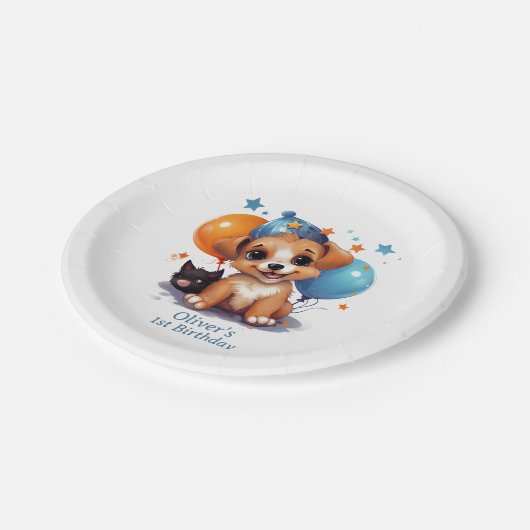 パーティーを恋しく思出さない:誕生日パーティープレート ペーパープレート (アングル)