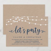 パーティーを楽しもう ウェディング エルオープメント パーティー セレブレーション 招待状 (正面/裏面)