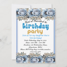 パーティーを楽しもう: 子供の誕生日パーティー招待状 招待状