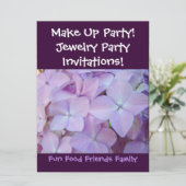 パーティーを構成して下さい! 招待状のジュエリーのパーティー! 花 招待状 (スタンド正面)