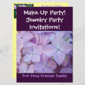 パーティーを構成して下さい! 招待状のジュエリーのパーティー! 花 招待状 (正面/裏面)