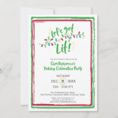 パーティーを華やかに！｜ホリデーライト｜ホリデーパーティー 招待状 (正面)