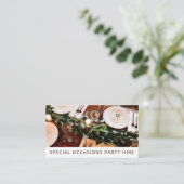 パーティーを誕生日や結婚式に雇う 名刺 (スタンド正面)