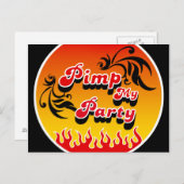 パーティーを豪華に インビテーションポストカード (正面/裏面)