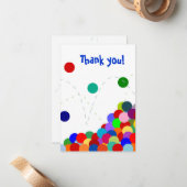 パーティーを跳ねてノートの平たい箱ありがとう ノートカード (正面/裏面インサイチュ)