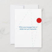 パーティーを跳ねてノートの平たい箱ありがとう ノートカード (裏面)