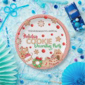 パーティーを飾る休日のクリスマスのクッキー ペーパープレート (パーティー)