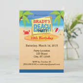 パーティーをx 7"招待状5"浜に引き上げて下さい 招待状 (スタンド正面)