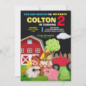 パーティーアットザファーム誕生日招待状 招待状 (正面)