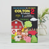 パーティーアットザファーム誕生日招待状 招待状 (スタンド正面)