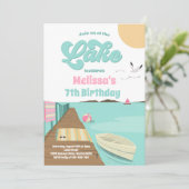 パーティーアットザレイクサマーウォーターボート誕生日 招待状 (スタンド正面)