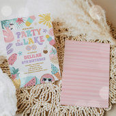 パーティーアットザレイクサマーBBQバースデーパーティー 招待状