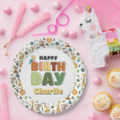 パーティーアットズーサファリアニマルハッピーバースデー ペーパープレート (パーティー)