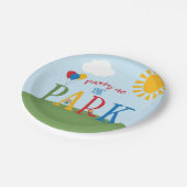 パーティーアットパークお誕生日ケーキプレート ペーパープレート (アングル)