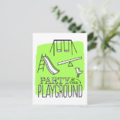 パーティーアットパークハガキ招待状-ライム インビテーションポストカード (スタンド正面)