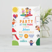 パーティーアットパーク誕生日ガールズアンドボーイズ 招待状 (スタンド正面)