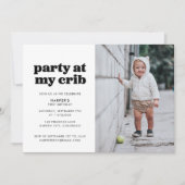 パーティーアットマイクリブ1歳の誕生日パーティー 招待状 (正面)