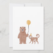 パーティーアニマルの誕生日招待状テンプレート 招待状 (裏面)