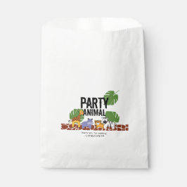 パーティーアニマルサファリをテーマにした誕生日グリーン フェイバーバッグ