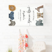 パーティーアニマルサファリバースデーパーティーへようこそ 横断幕 (インサイチュ)