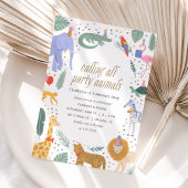 パーティーアニマルサファリバースデーパーティー 招待状
