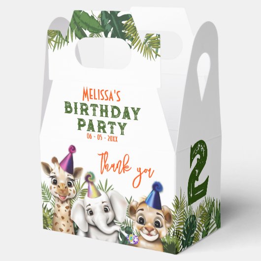 パーティーアニマルサファリ誕生日お気に入りボックス フェイバーボックス (オープン)