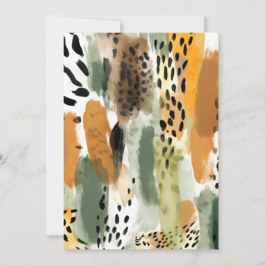 パーティーアニマルジャングルサファリおもしろい誕生日 招待状 (裏面)