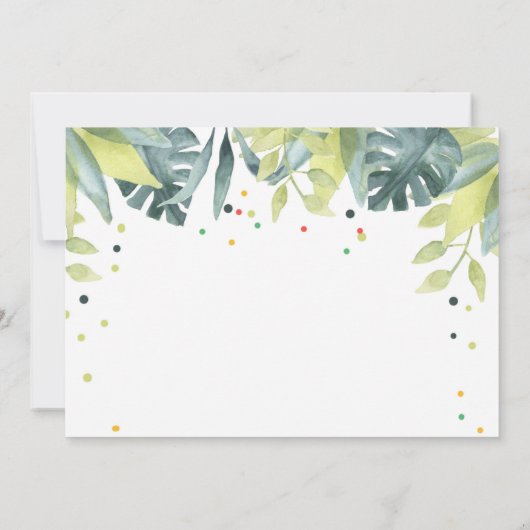 パーティーアニマルズの少年サファリ動物の感謝カード 招待状 (裏面)