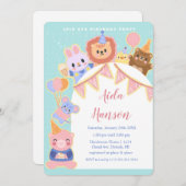 パーティーアニマルズエクストラヴァンザ誕生日招待状 招待状 (正面/裏面)