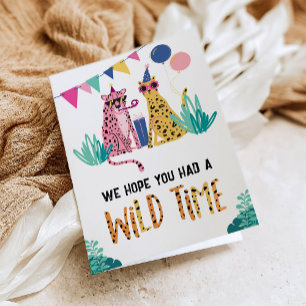 パーティーアニマルズキッズバースデーパーティーサンキューカード サンキューカード