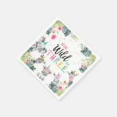 パーティーアニマルズサファリガールヤングワイルドと3 スタンダードカクテルナプキン (角)