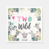 パーティーアニマルズサファリガール2ワイルドセカンド誕生日 スタンダードカクテルナプキン (正面)