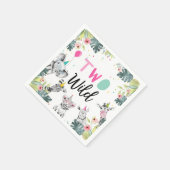 パーティーアニマルズサファリガール2ワイルドセカンド誕生日 スタンダードカクテルナプキン (角)